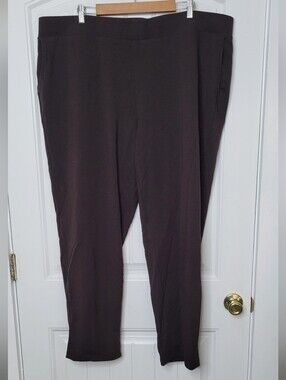 Pure Jill Straight-Leg Women's Pants in Deep Brown